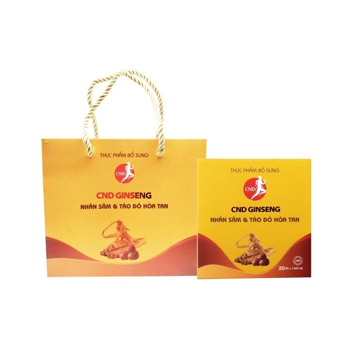 Thực phẩm bổ sung CND Ginseng nhân sâm & táo đỏ hòa tan (Kèm túi)